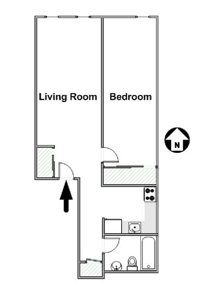 New York T2 logement location appartement - plan schématique  (NY-15982)