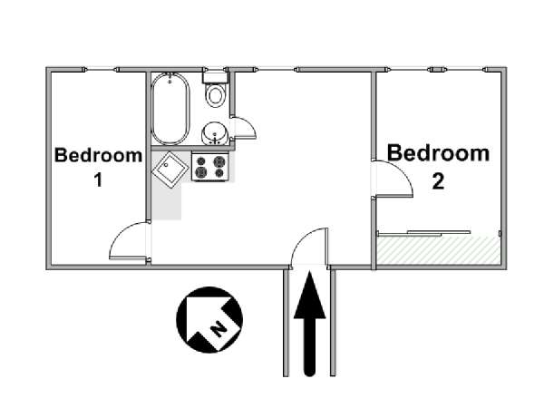 New York T3 logement location appartement - plan schématique  (NY-16149)