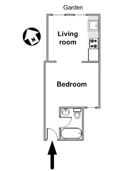 New York 1 Bedroom apartment - apartment layout  (NY-16211)