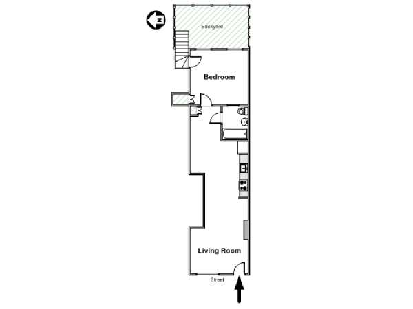 New York 2 Zimmer wohnungsvermietung - layout  (NY-16364)