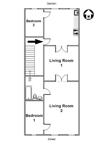 New York 2 Bedroom apartment - apartment layout  (NY-16564)