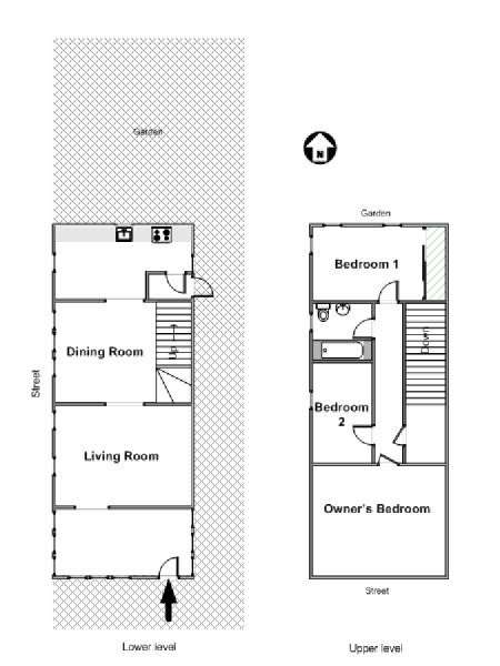 New York T6 appartement colocation - plan schématique  (NY-16607)