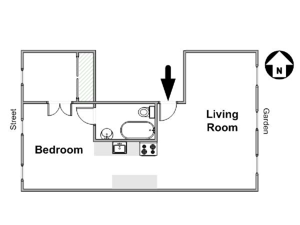 New York 1 Bedroom apartment - apartment layout  (NY-16918)