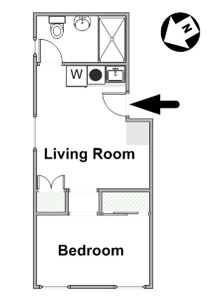 New York T2 logement location appartement - plan schématique  (NY-16938)