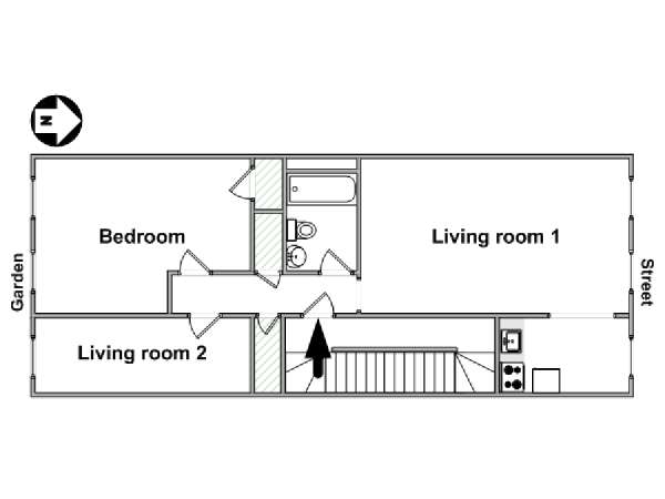 Nueva York 1 Dormitorio apartamento - esquema  (NY-17538)