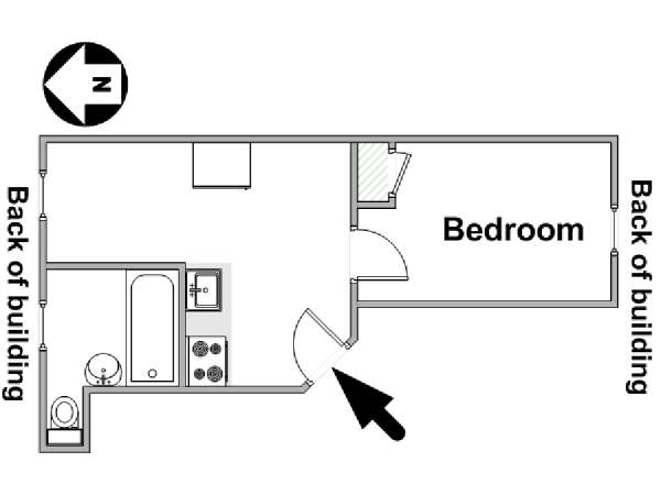 New York 1 Bedroom apartment - apartment layout  (NY-17958)