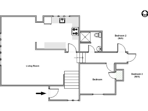 New York 4 Camere da letto stanza in affitto - piantina approssimativa dell' appartamento  (NY-18147)