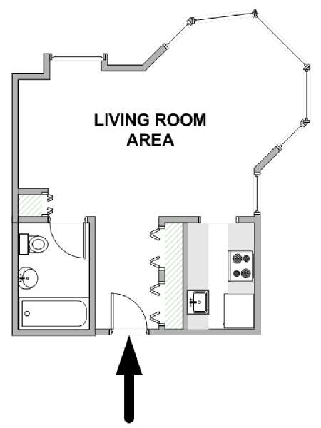 New York Studio apartment - apartment layout  (NY-18778)