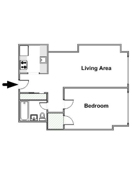 New York 1 Bedroom apartment - apartment layout  (NY-18941)