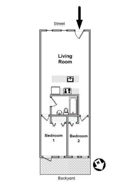 New York T3 logement location appartement - plan schématique  (NY-19566)