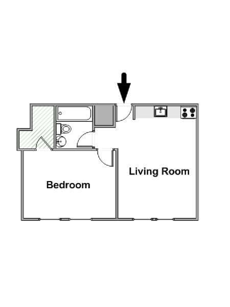 New York T2 logement location appartement - plan schématique  (NY-3353)