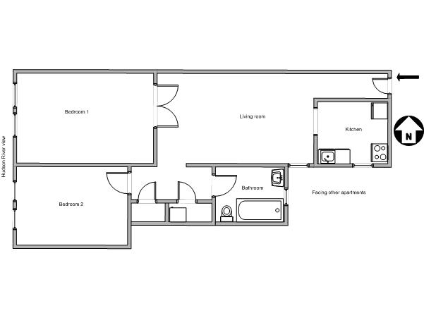 New York 2 Camere affitto bed breakfast - layout 