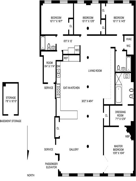 New York 4 Bedroom - Loft accommodation - layout  (NY-6920)