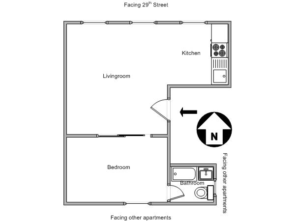 New York 2 Zimmer wohnungsvermietung - layout New York 2 Zimmer wohnungsvermietung - layout