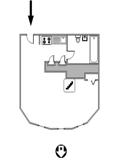 New York Studio - Loft accommodation - layout  (NY-7620)