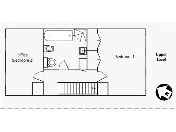 New York 2 Bedroom - Duplex apartment - apartment layout 2 (NY-7861)
