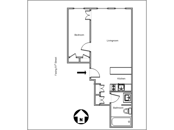 New York 2 Zimmer ferienwohnung - layout 
