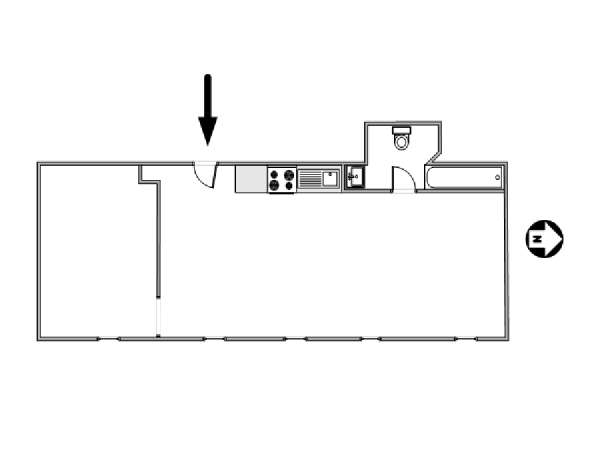 Nueva York 1 Dormitorio apartamento - esquema  (NY-8065)