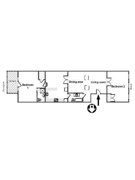 Nueva York 2 Dormitorios apartamento - esquema  (NY-8546)