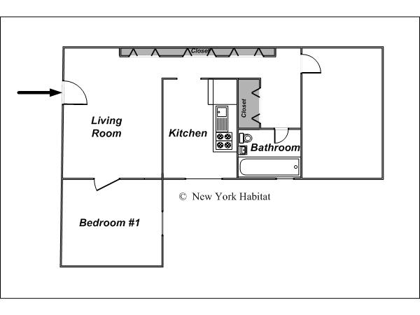 New York 2 Bedroom roommate share apartment - apartment layout (NY-9144) New York 2 Bedroom roommate share apartment - apartment layout (NY-9144)