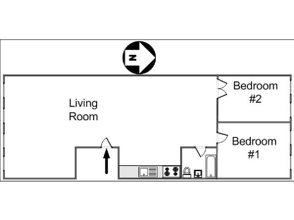 New York 3 Zimmer - Loft ferienwohnung - layout  (NY-9194)