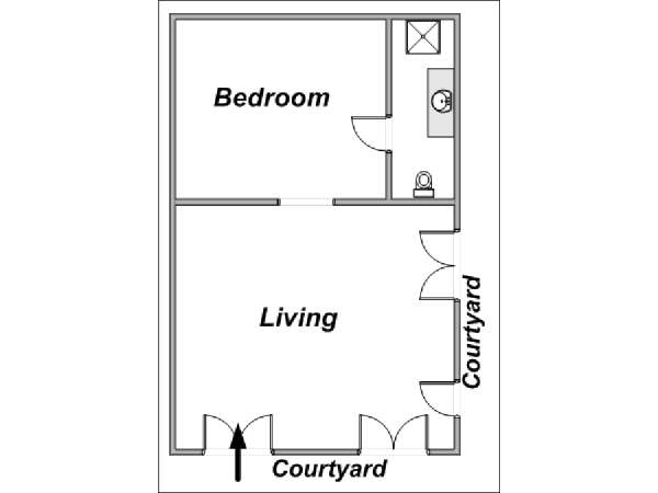 Paris 2 Zimmer ferienwohnung - layout 