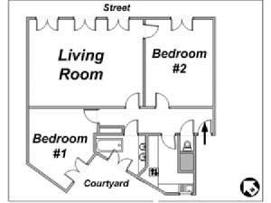 Paris T3 logements location appartements - plan schématique (PA-1471) Paris T3 logements location appartements - plan schématique (PA-1471)