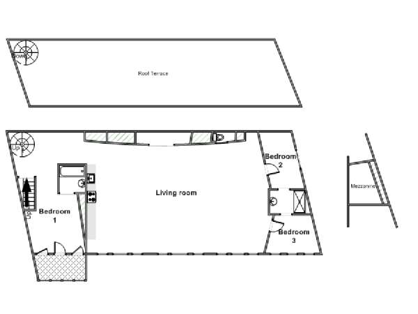 Paris 4 Zimmer ferienwohnung - layout  (PA-1516)