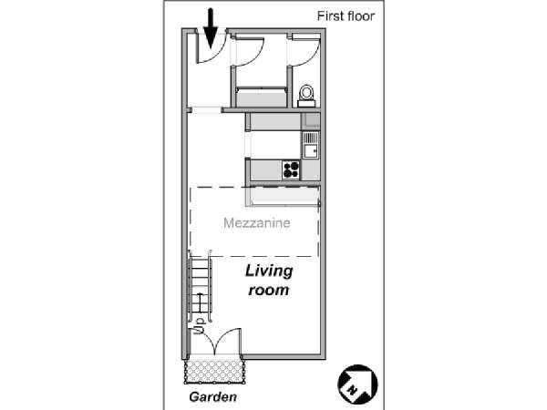 Paris 1 Bedroom - Duplex accommodation - apartment layout 1 (PA-1753) Paris 1 Bedroom - Duplex accommodation - apartment layout 1 (PA-1753)