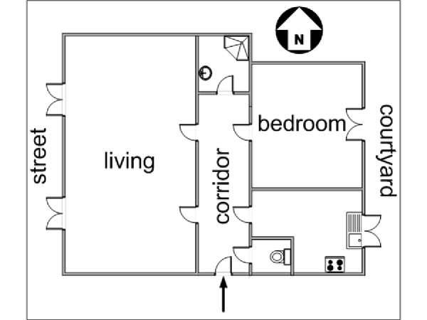 Paris 2 Zimmer wohnungsvermietung - layout Paris 2 Zimmer wohnungsvermietung - layout