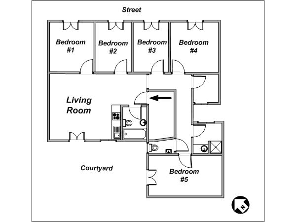 Parigi 5 Camere appartamento - layout Parigi 5 Camere appartamento - layout