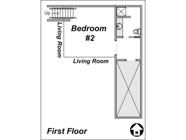 Par&iacute;s 2 Dormitorios - Loft - D&uacute;plex apartamento - esquema 3 (PA-2079)