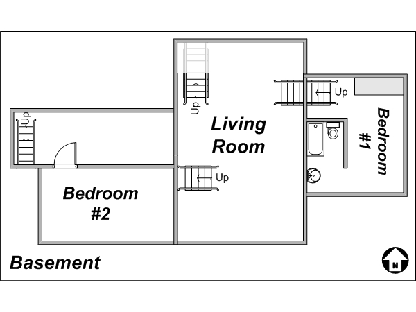Paris T4 - Loft - Duplex logements location appartements - plan sch&eacute;matique 1