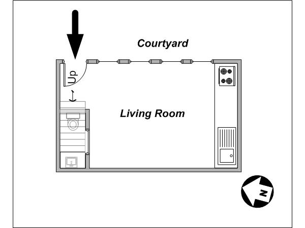 Par&iacute;s 1 Dormitorio - D&uacute;plex alojamiento - esquema 2 (PA-2361)