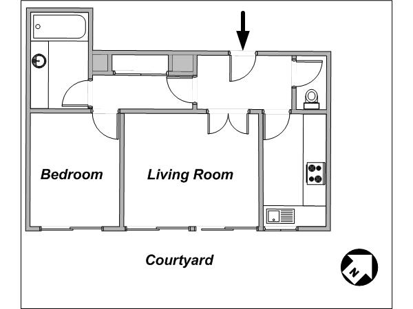 Paris 2 Zimmer ferienwohnung - layout Paris 2 Zimmer ferienwohnung - layout