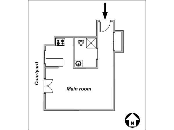 Par&iacute;s Estudio apartamento - esquema  (PA-2408)