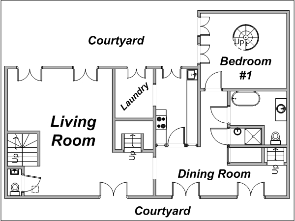 Paris T6 - Duplex logements location appartements - plan schématique 2 (PA-2455) Paris T6 - Duplex logements location appartements - plan schématique 2 (PA-2455)