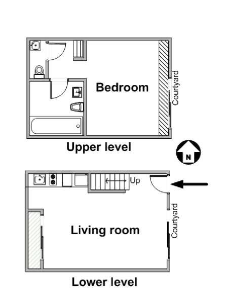 París 1 Dormitorio - Dúplex apartamento - esquema París 1 Dormitorio - Dúplex apartamento - esquema