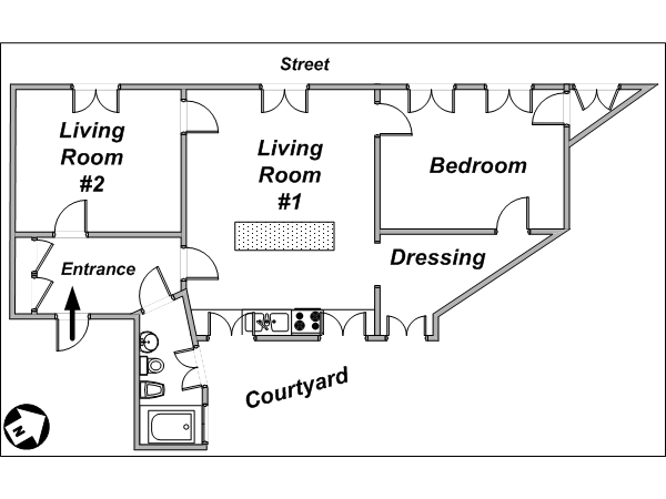 Paris T3 logements location appartements - plan schématique Paris T3 logements location appartements - plan schématique