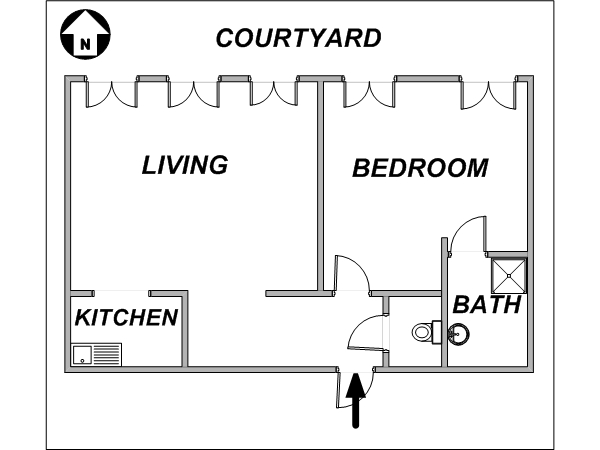 París 1 Dormitorio alojamiento - esquema París 1 Dormitorio alojamiento - esquema