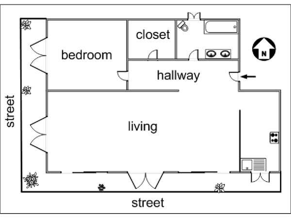 Paris 2 Zimmer wohnungsvermietung - layout Paris 2 Zimmer wohnungsvermietung - layout