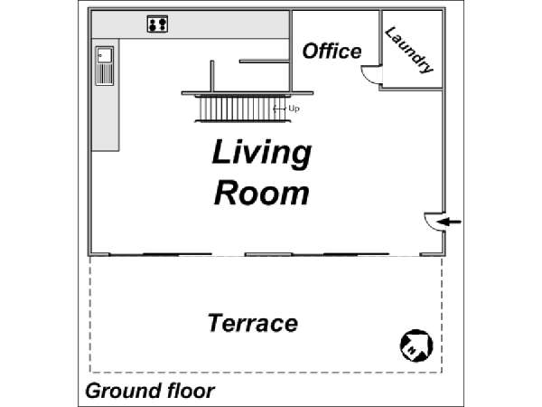 Par&iacute;s 4 Dormitorios - Loft - Tr&iacute;plex alojamiento - esquema 2