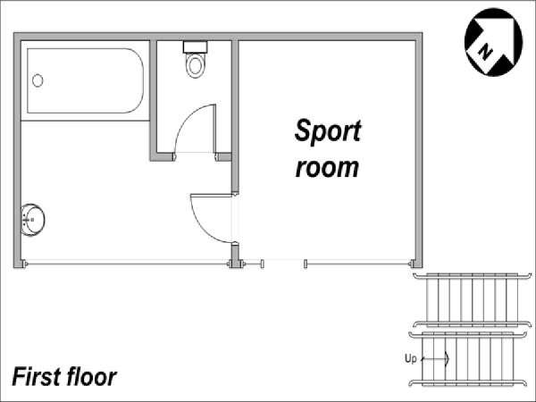 Par&iacute;s 4 Dormitorios - Loft - Tr&iacute;plex alojamiento - esquema 3