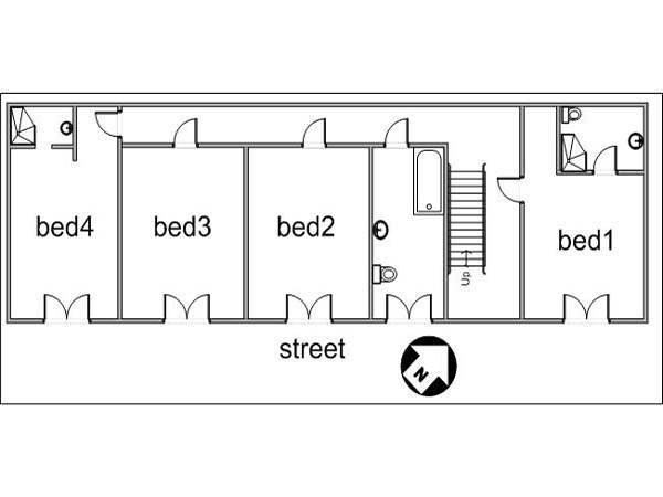 Par&iacute;s 4 Dormitorios - Tr&iacute;plex - Casa Adosada alojamiento - esquema 3