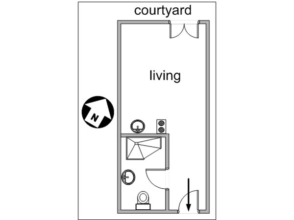 Paris Studio apartment - layout  (PA-3008)