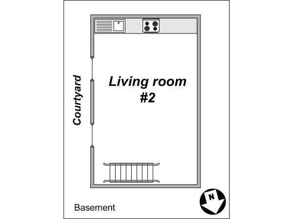 Paris 1 Bedroom - Duplex accommodation - layout 2 (PA-3015) Paris 1 Bedroom - Duplex accommodation - layout 2 (PA-3015)