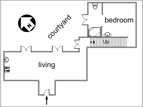 Paris 1 Bedroom - Duplex apartment - layout (PA-3017) Paris 1 Bedroom - Duplex apartment - layout (PA-3017)