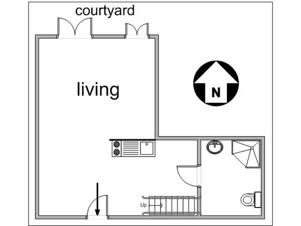 Paris Studio accommodation - layout Paris Studio accommodation - layout