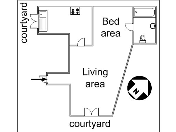 Parigi Monolocale appartamento casa vacanze - layout Parigi Monolocale appartamento casa vacanze - layout