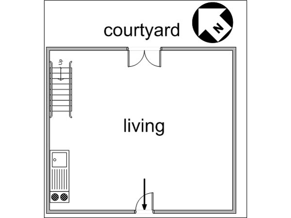 Paris Studio/T1 - Duplex logements location appartements - plan sch&eacute;matique 1 (PA-3042)